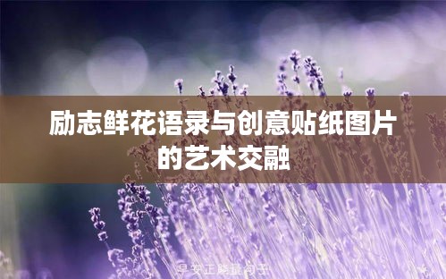 励志鲜花语录与创意贴纸图片的艺术交融