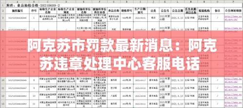 阿克苏市罚款最新消息：阿克苏违章处理中心客服电话 