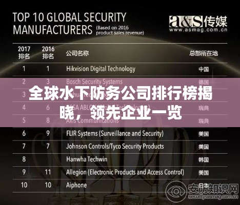 全球水下防务公司排行榜揭晓，领先企业一览