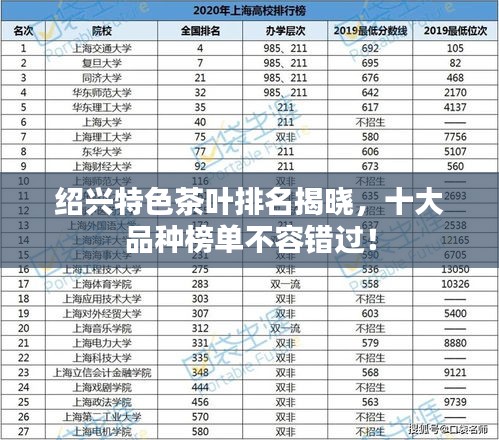 绍兴特色茶叶排名揭晓，十大品种榜单不容错过！
