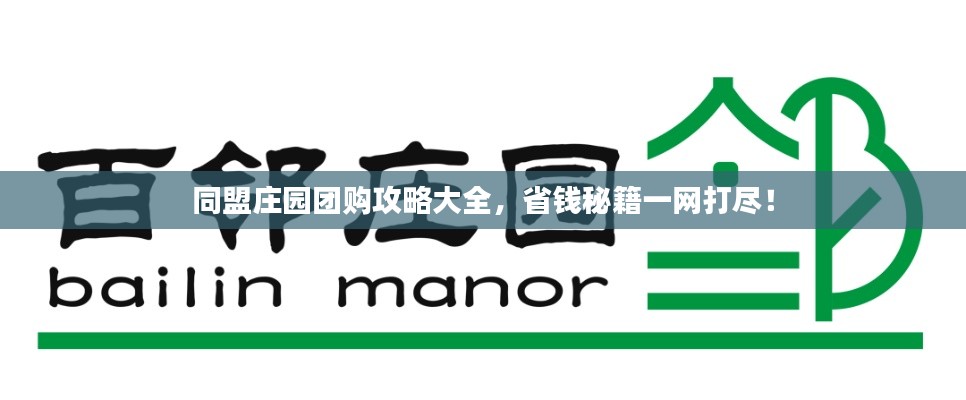 同盟庄园团购攻略大全，省钱秘籍一网打尽！