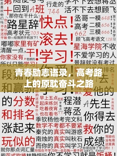 青春励志语录，高考路上的原耽奋斗之路