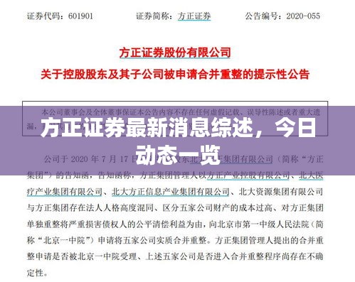方正证券最新消息综述，今日动态一览