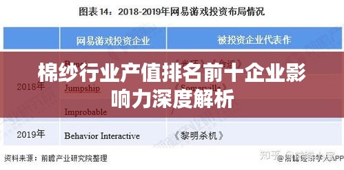 棉纱行业产值排名前十企业影响力深度解析