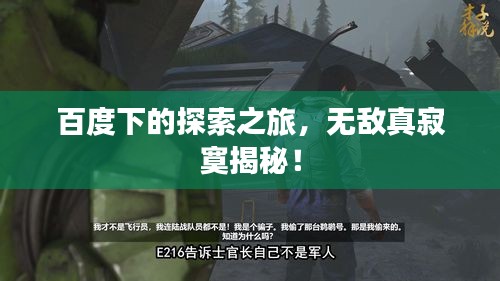 百度下的探索之旅，无敌真寂寞揭秘！