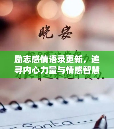 励志感情语录更新，追寻内心力量与情感智慧启迪