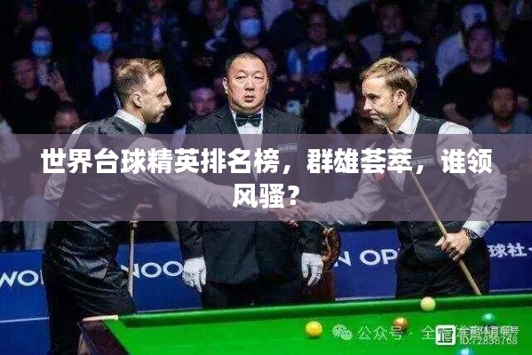 世界台球精英排名榜，群雄荟萃，谁领风骚？