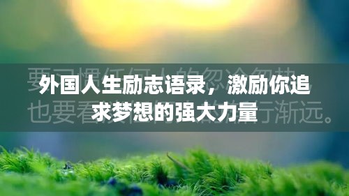 外国人生励志语录，激励你追求梦想的强大力量