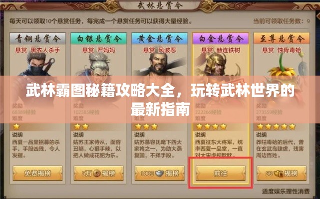 武林霸图秘籍攻略大全，玩转武林世界的最新指南