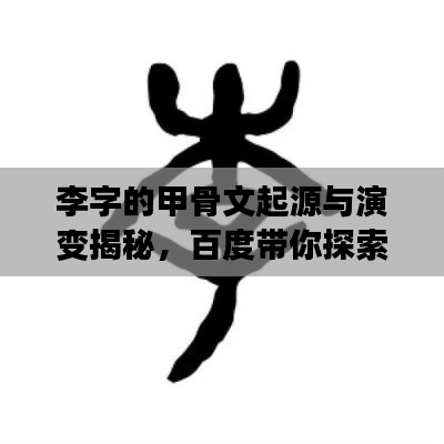 李字的甲骨文起源与演变揭秘，百度带你探索背后的奥秘！