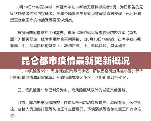 昆仑都市疫情最新更新概况