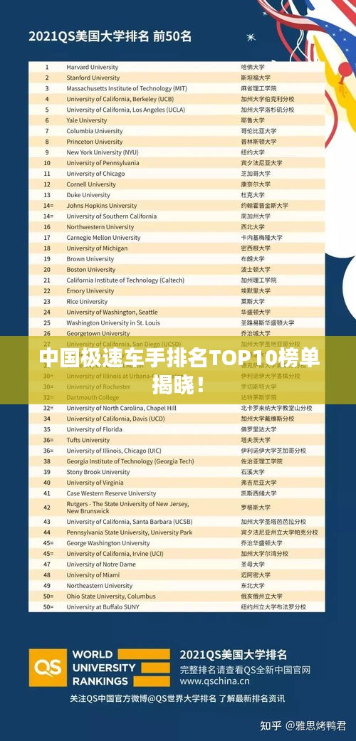 中国极速车手排名TOP10榜单揭晓！