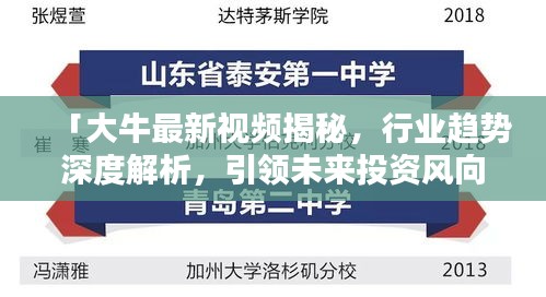 「大牛最新视频揭秘，行业趋势深度解析，引领未来投资风向标」