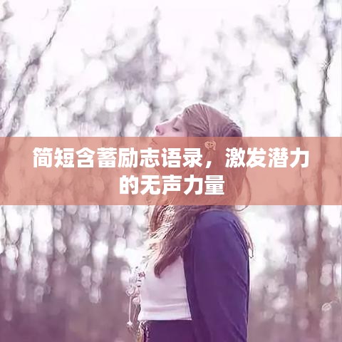 简短含蓄励志语录，激发潜力的无声力量