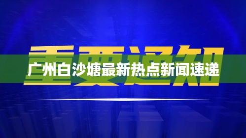 广州白沙塘最新热点新闻速递