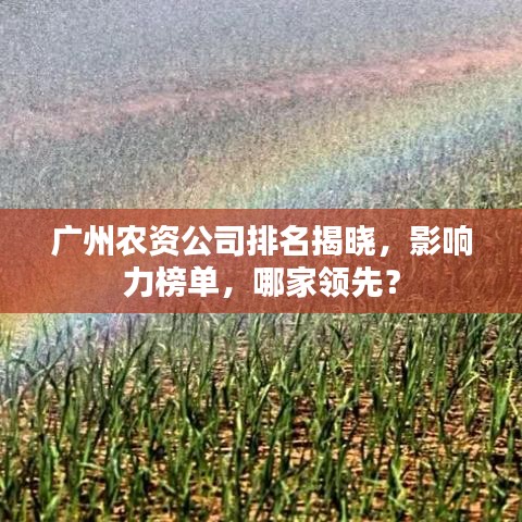 广州农资公司排名揭晓，影响力榜单，哪家领先？