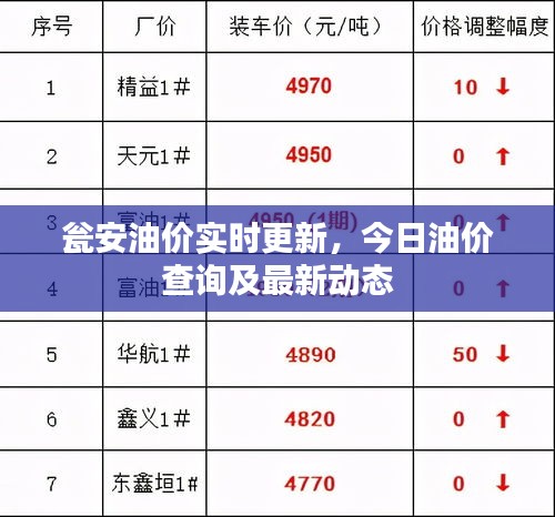 瓮安油价实时更新，今日油价查询及最新动态