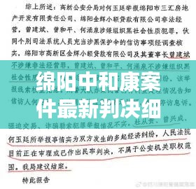 绵阳中和康案件最新判决细节揭秘