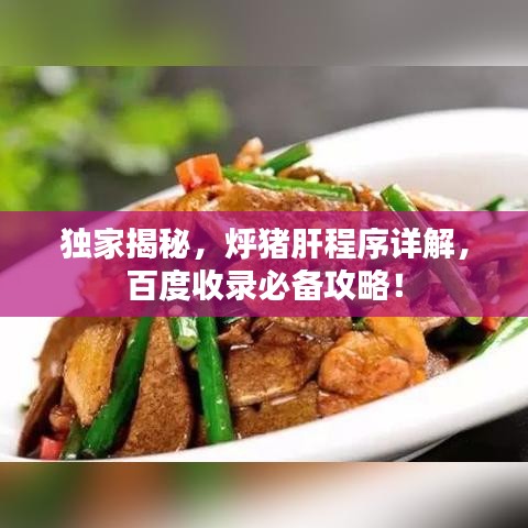 独家揭秘，烀猪肝程序详解，百度收录必备攻略！