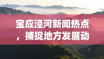 宝应泾河新闻热点，捕捉地方发展动态