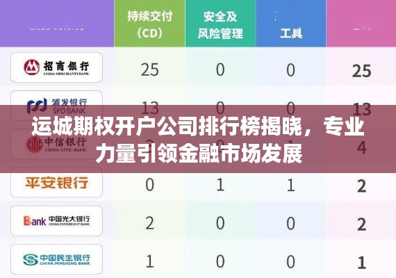 运城期权开户公司排行榜揭晓，专业力量引领金融市场发展