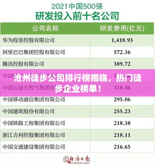 沧州徒步公司排行榜揭晓，热门徒步企业榜单！