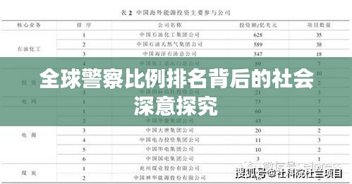 全球警察比例排名背后的社会深意探究