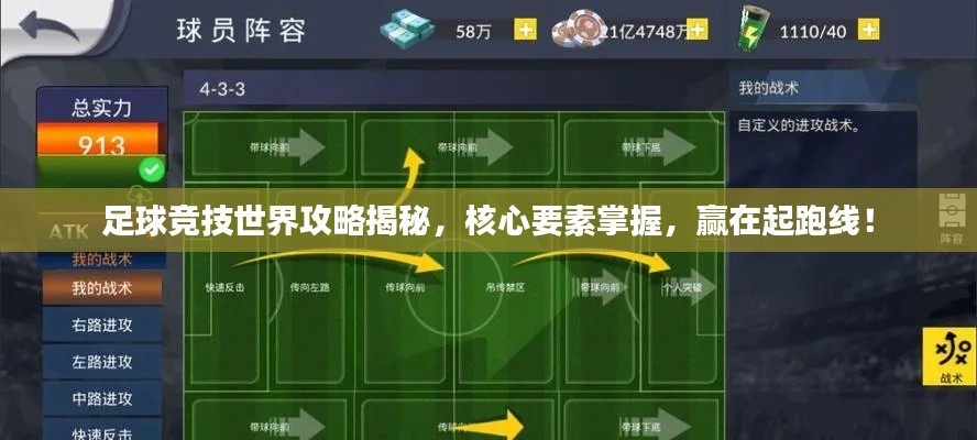 足球竞技世界攻略揭秘，核心要素掌握，赢在起跑线！