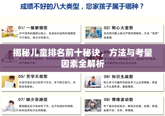 揭秘儿童排名前十秘诀，方法与考量因素全解析