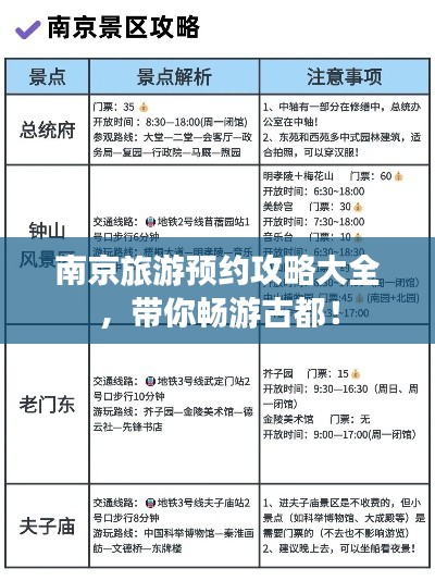 南京旅游预约攻略大全，带你畅游古都！