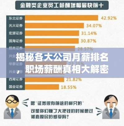 揭秘各大公司月薪排名，职场薪酬真相大解密！