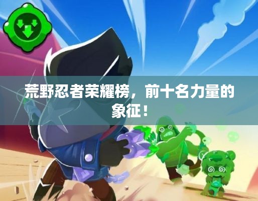 荒野忍者荣耀榜，前十名力量的象征！