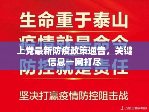 上党最新防疫政策通告，关键信息一网打尽