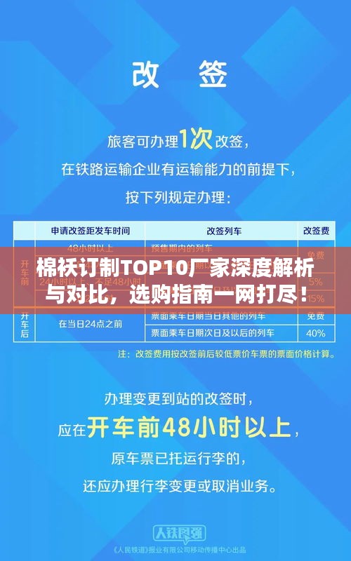 棉袄订制TOP10厂家深度解析与对比，选购指南一网打尽！