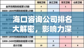 海口咨询公司排名大解密，影响力深度剖析！
