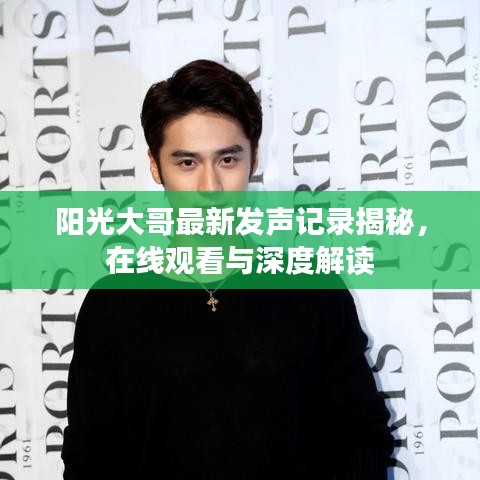 阳光大哥最新发声记录揭秘，在线观看与深度解读