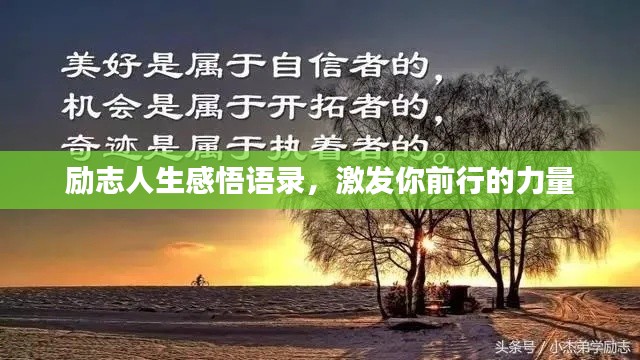 励志人生感悟语录，激发你前行的力量