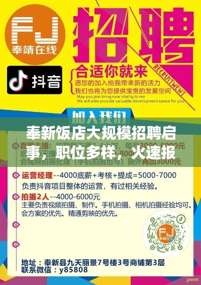 奉新饭店大规模招聘启事，职位多样，火速报名！