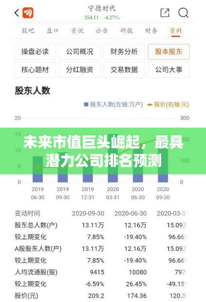未来市值巨头崛起，最具潜力公司排名预测