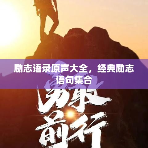 励志语录原声大全，经典励志语句集合