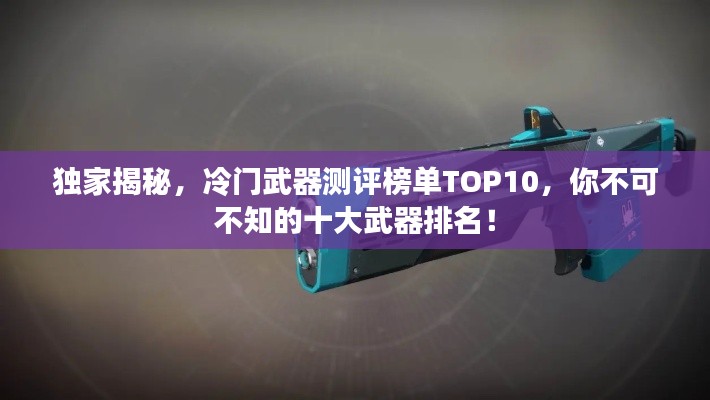 独家揭秘，冷门武器测评榜单TOP10，你不可不知的十大武器排名！