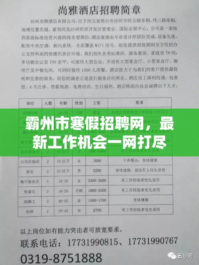 霸州市寒假招聘网，最新工作机会一网打尽