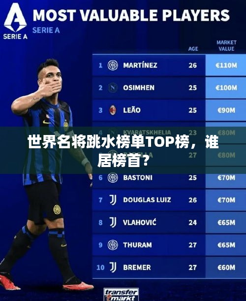 世界名将跳水榜单TOP榜，谁居榜首？
