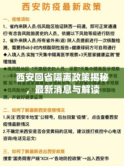 西安回省隔离政策揭秘，最新消息与解读