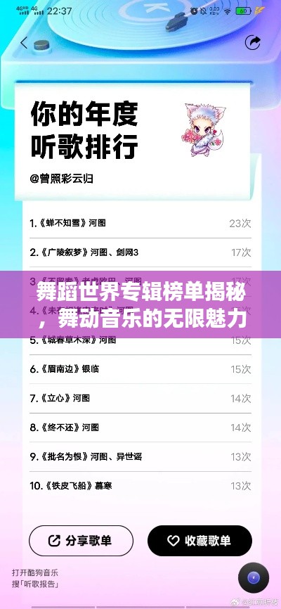 舞蹈世界专辑榜单揭秘，舞动音乐的无限魅力