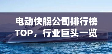 电动快艇公司排行榜TOP，行业巨头一览