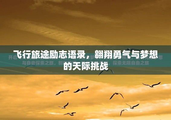 飞行旅途励志语录，翱翔勇气与梦想的天际挑战