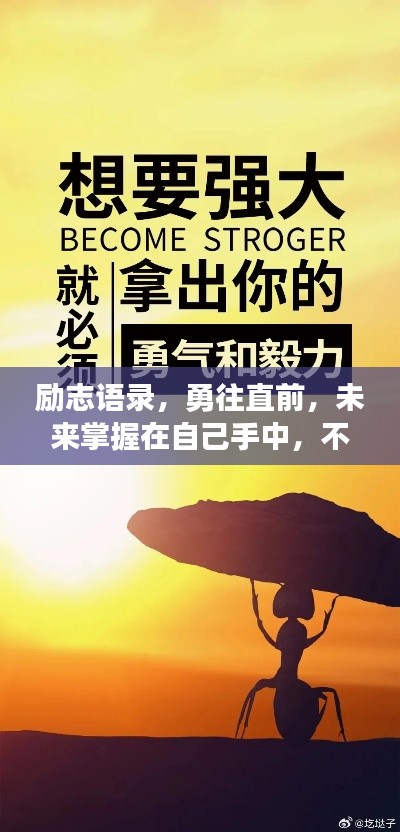 励志语录，勇往直前，未来掌握在自己手中，不必在意他人回应