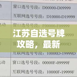 江苏自选号牌攻略，最新指南助你轻松选号！