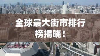 全球最大街市排行榜揭晓！